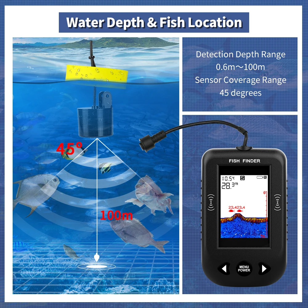 Erchang XF03 Fish Finders 45 D - Fishing Depth Finder ulasan dan harga